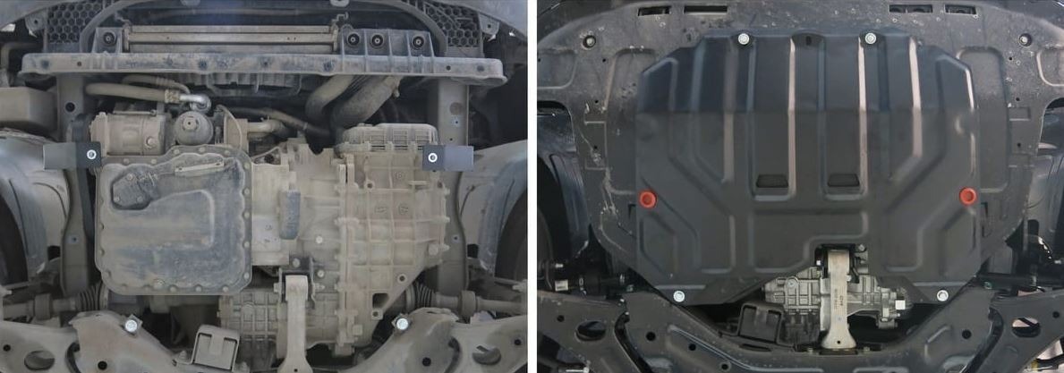 Защита стальная АвтоБроня для картера и КПП на Hyundai ix35 (LM) и Kia Sportage (SL) фото 3