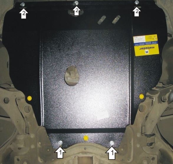 Защита стальная Мотодор для картера двигателя, КПП на Volvo C30/V50/S40 фото 2