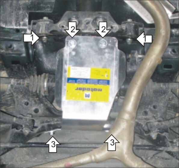 Защита алюминиевая Мотодор для заднего дифференциала на Subaru XV Forester и Impreza фото 4