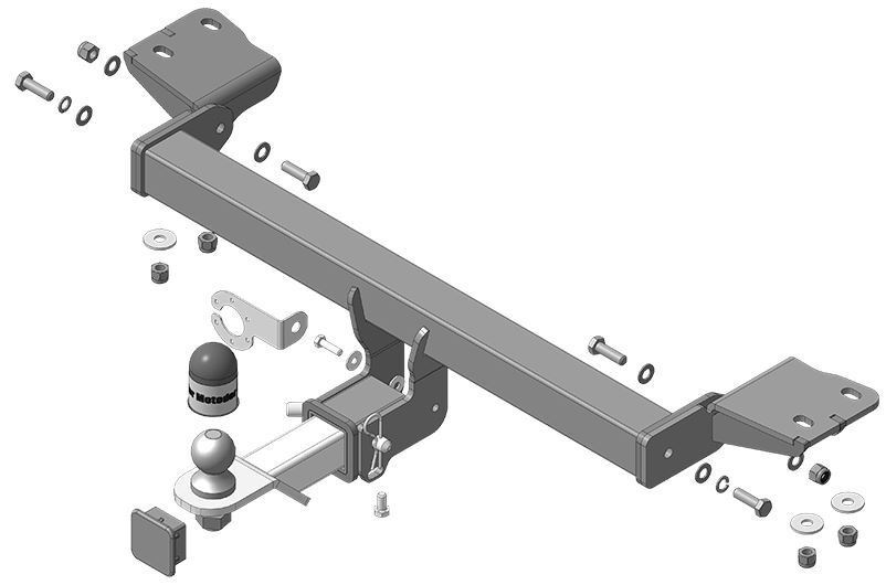 Фаркоп Motodor с оцинкованным шаром для Haval H7 (2 поколение)