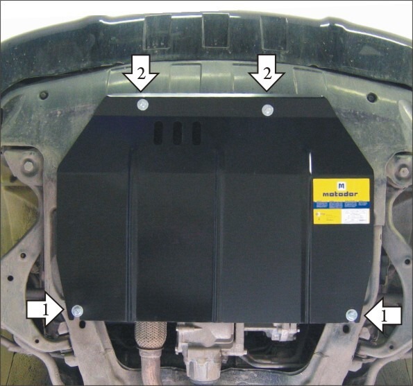 Защита стальная Мотодор для картера двигателя и КПП на KIA Sportage и Hyundai Tucson фото 4