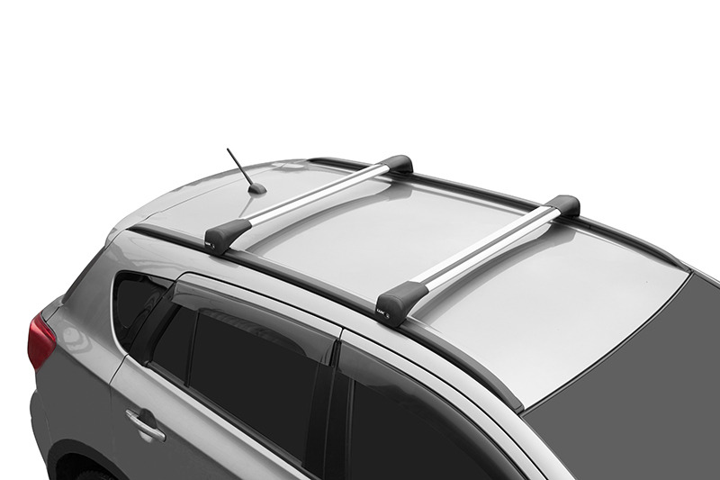 Багажник на интегрированные рейлинги Lux Bridge крыловидные черные дуги фото 7