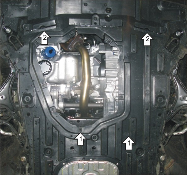 Защита стальная Мотодор для картера двигателя и КПП на Honda CR-V фото 4