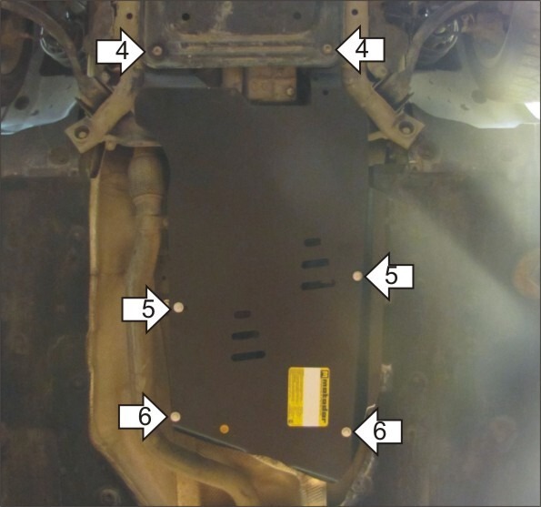 Защита алюминиевая Мотодор для КПП, РК на BMW X1 (e84) и 3-serie фото 3