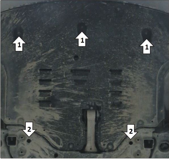 Защита стальная Мотодор для картера двигателя и КПП на KIA Sorento Prime фото 3