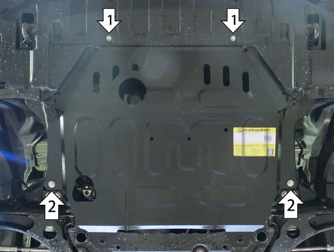 Защита стальная Мотодор для картера двигателя, КПП на Mitsubishi Outlander III фото 4