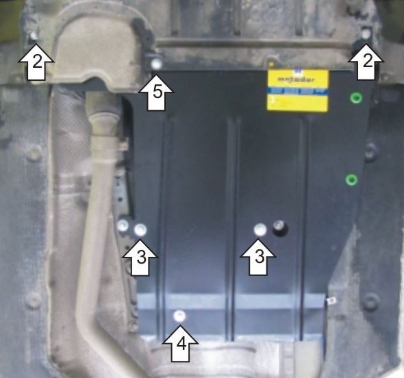 Защита стальная Мотодор для КПП на BMW 1-serie фото 2