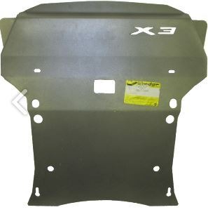 Защита алюминиевая Мотодор для картера двигателя, КПП, радиатора, РК на BMW X3 (f25) и X4 (f26) фото 3