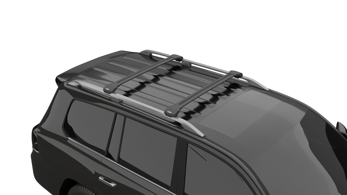 Багажник на рейлинги Lux Condor Актив аэродинамические черные дуги фото 5