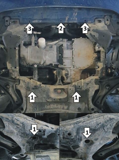 Защита стальная Мотодор для картера двигателя, КПП для Honda Freed фото 3