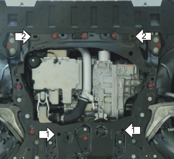 Защита стальная Мотодор для картера двигателя и КПП на Volvo XC90 и XC60 фото 3