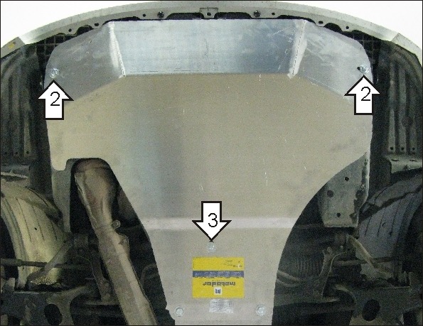 Защита алюминиевая Мотодор для картера двигателя на Subaru Impreza фото 3