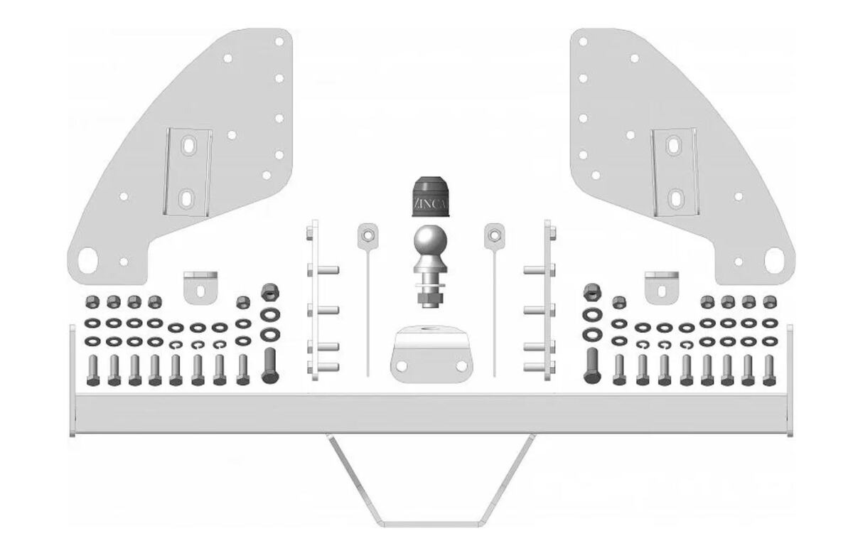 Полностью оцинкованный фаркоп ZincaR для Mitsubishi L200​ (KA/KB и KK/KL)​ и Fiat Fullback фото 3