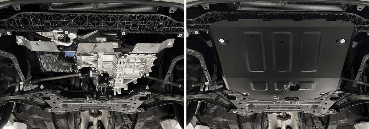 Защита стальная АвтоБроня для картера и КПП на Hyundai Bayon фото 2