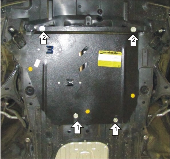 Защита стальная Мотодор для картера двигателя и КПП на Honda CR-V фото 5
