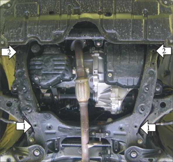Защита стальная Мотодор для картера двигателя, КПП на Toyota Venza и Camry фото 3