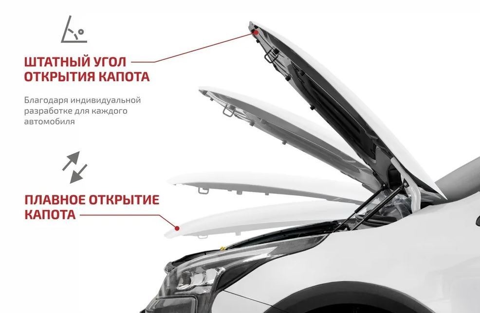 Комплект упоров капота АвтоУпор для Geely Emgrand X7 (1 поколение 2 рестайлинг) фото 3