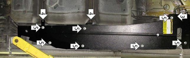 Защита стальная Мотодор для Трубки кондиционера на Mercedes-benz Viano фото 3