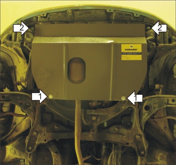 Защита стальная Мотодор для картера двигателя, КПП на Toyota Vitz фото 4