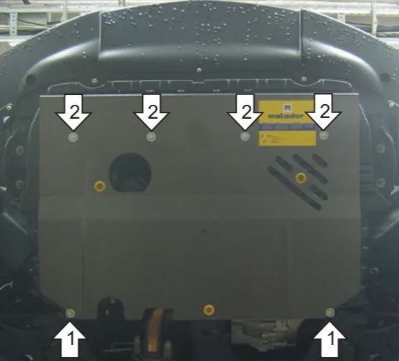 Защита стальная Мотодор для картера двигателя и КПП на Suzuki SX 4 и FIAT Sedici фото 2