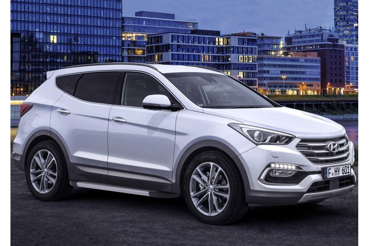 Порог-площадка Rival Silver F180AL c комплект крепежа для Hyundai Santa Fe (DM) и Santa Fe Premium фото 2