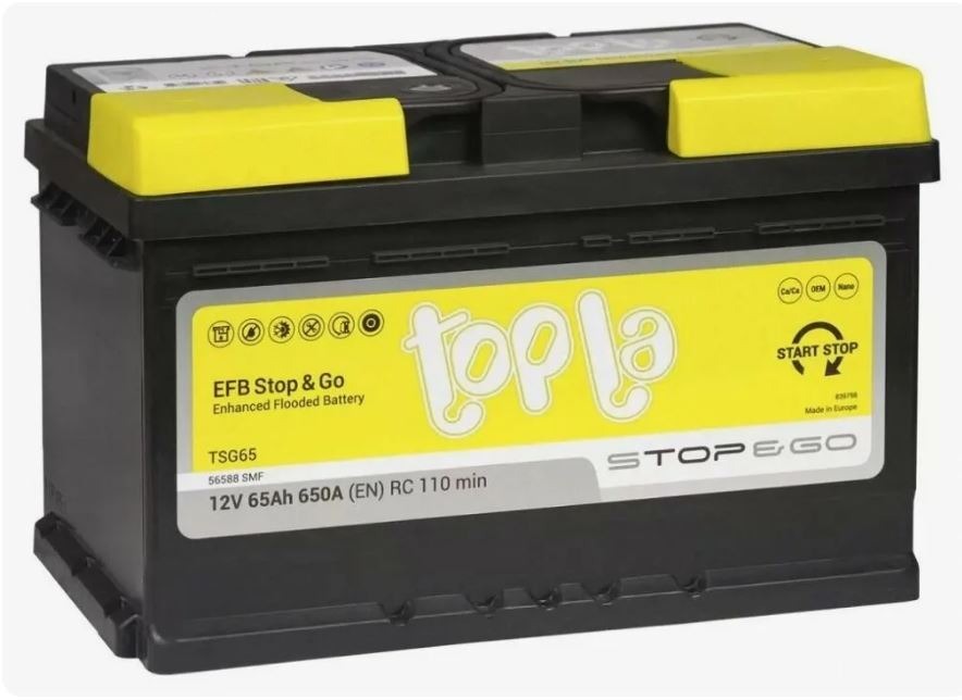 Аккумулятор Topla EFB Stop&Go TSG65