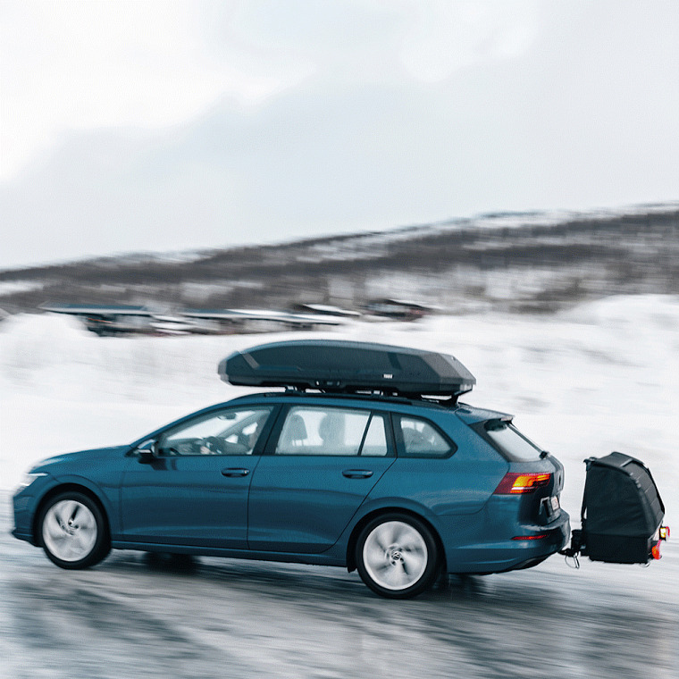Бокс на фаркоп Thule Onto 2 складной мягкий верх фото 11