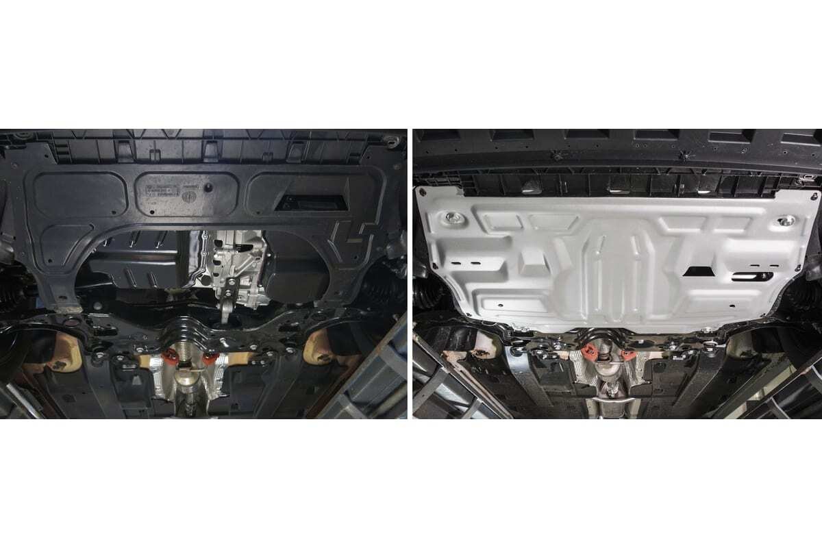 Защита алюминиевая Rival для картера и КПП на Skoda Rapid (NH3)/ Roomster (5J) и Volkswagen Polo (MK5 и MK6) фото 3