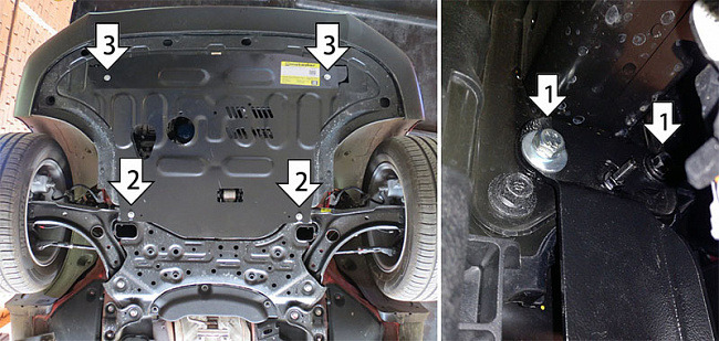 Защита стальная Мотодор для картера двигателя и КПП на KIA Seltos и Soul фото 4
