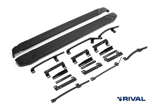Порог-площадка Rival Black F180ALB c комплектом крепежа для GAC GS3 (2 поколение)