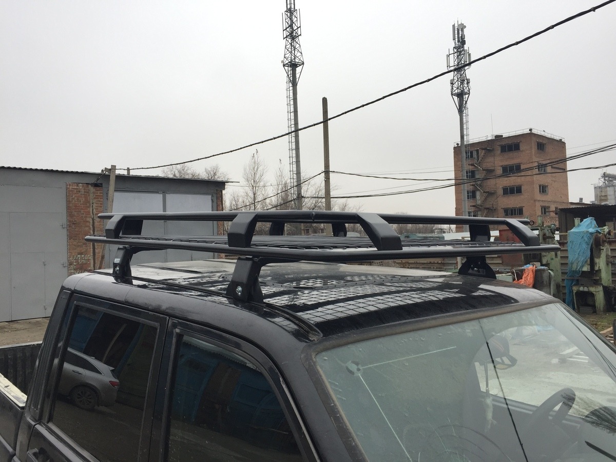 Багажник экспедиционный Евродеталь для УАЗ Патриот-Пикап с сеткой фото 3