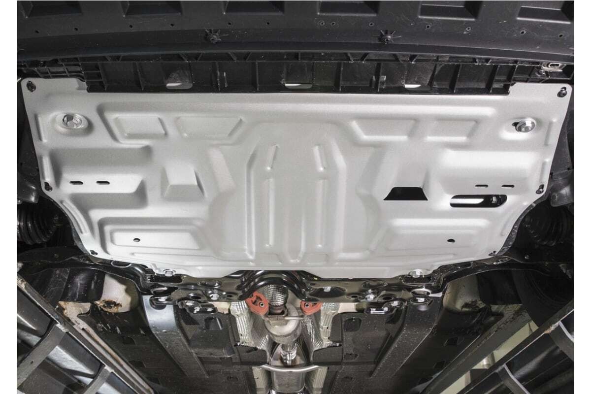 Защита алюминиевая Rival для картера и КПП на Skoda Rapid (NH3)/ Roomster (5J) и Volkswagen Polo (MK5 и MK6) фото 2