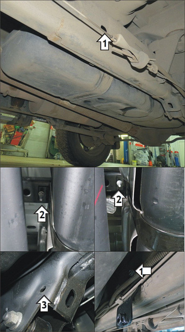Защита алюминиевая Мотодор для топливного бака на Dodge Ram фото 3
