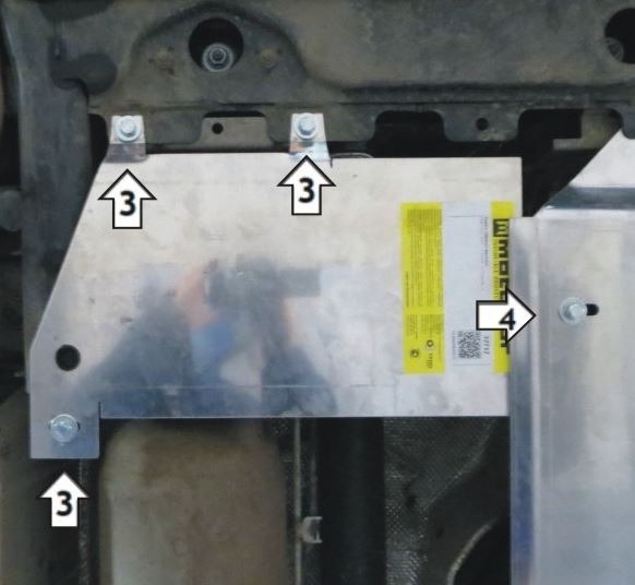 Защита стальная Мотодор для трубок сажевого фильтра на Volkswagen Transporter/Caravelle T6 фото 2