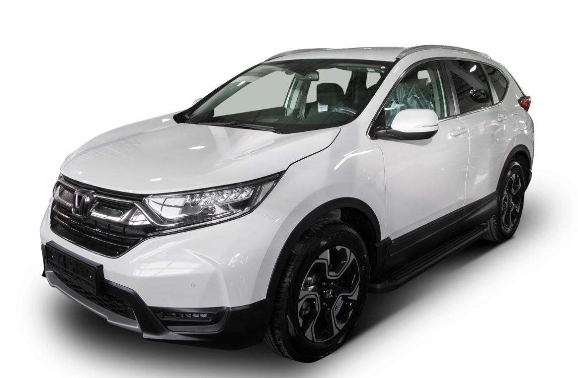 Порог-площадка Rival Black F173ALB c комплект крепежа для Honda CR-V (RW)