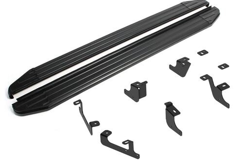 Порог-площадка Rival Premium-Black A173ALB c комплектом крепежа для Geely Coolray (SX11) и Belgee X50