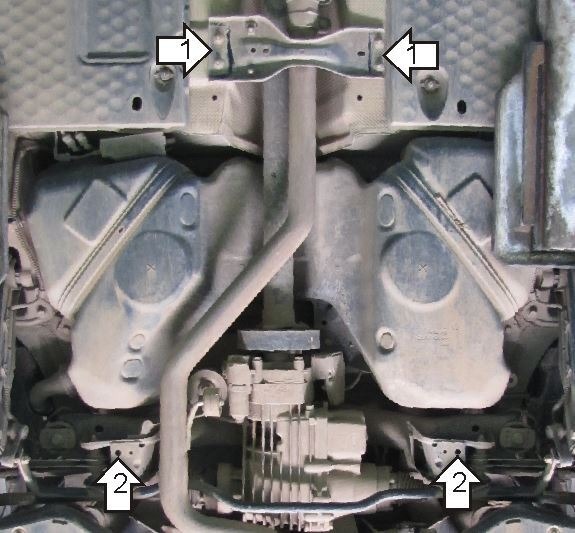 Защита стальная Мотодор для топливного бака на Volkswagen Tiguan фото 4
