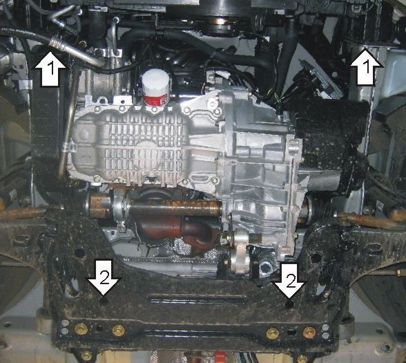 Защита стальная Мотодор для картера двигателя и КПП на Ford Fusion фото 3