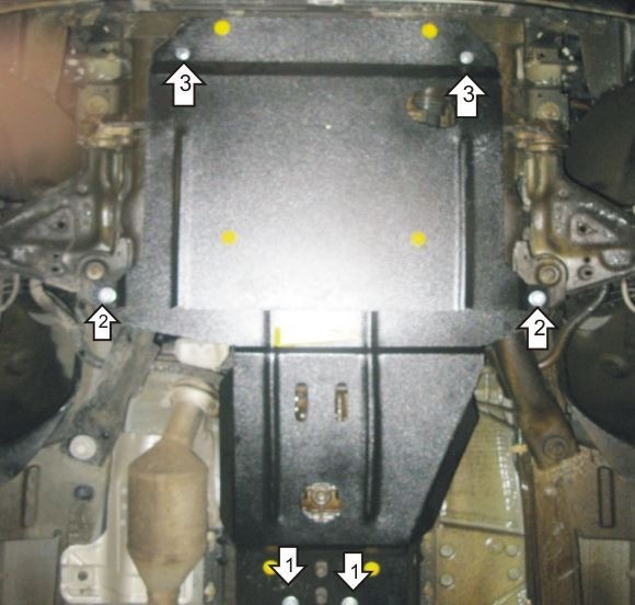 Защита стальная Мотодор для картера двигателя и КПП на Mercedes-benz Vito и Viano фото 4