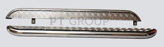 Защита порогов с алюминиевой площадкой PT Group для Lada Niva и  Niva Urban (2121) d51 mm фото 5