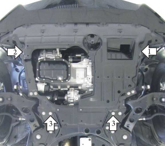 Защита стальная Мотодор для картера двигателя, КПП для Toyota RAV 4 фото 3