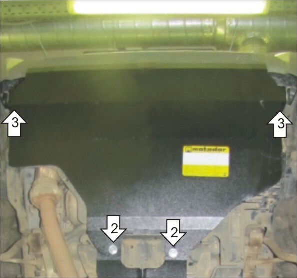 Защита алюминиевая Motodor для картера двигателя для Subaru Forester фото 4