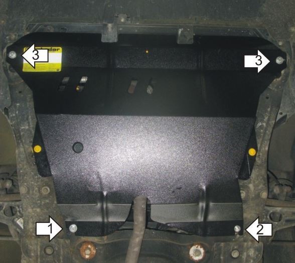 Защита стальная Мотодор для картера двигателя, КПП и радиатора на Peugeot Expert/Tepee фото 2