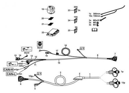 Комплект электрики WESTFALIA для Audi A6, A6 Allroad, A7