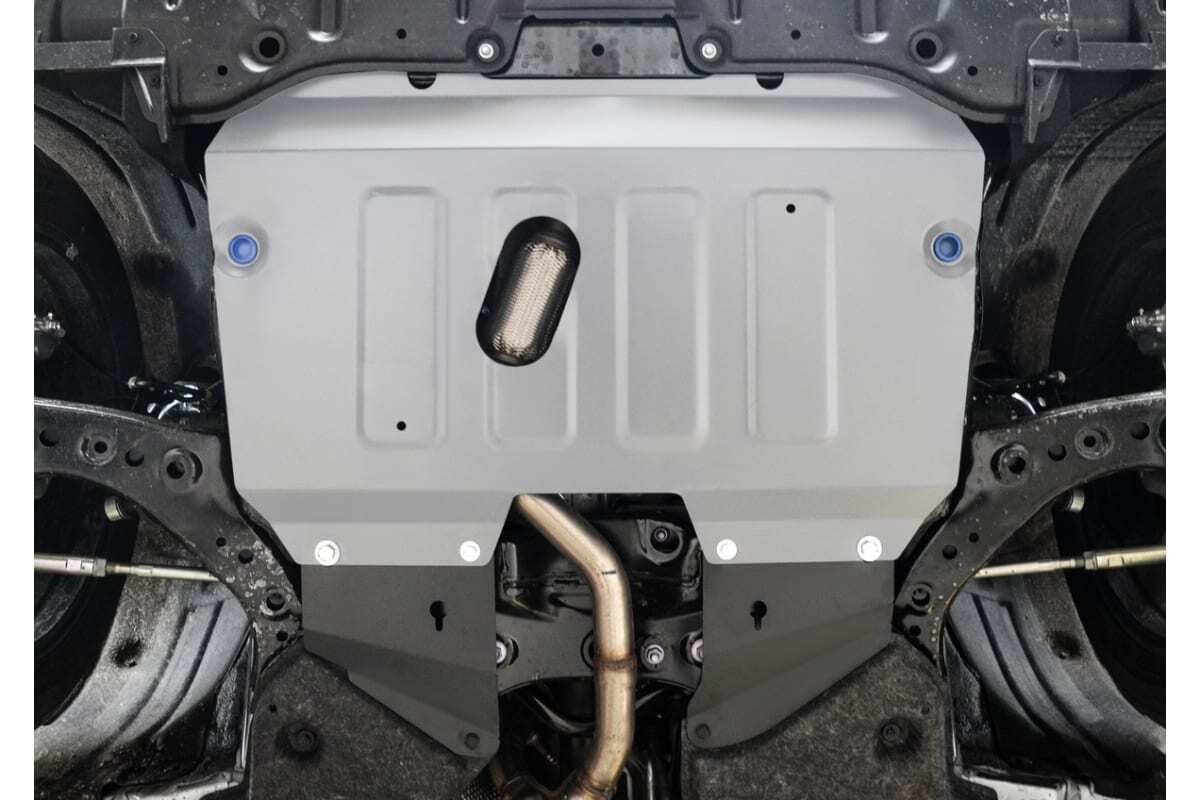 Защита алюминиевая Rival для картера и КПП на Toyota Highlander (XU70) фото 2