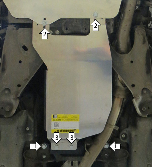 Защита алюминиевая Мотодор для КПП на Subaru Outback и Forester фото 4
