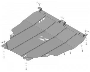 Защита стальная Мотодор для картера двигателя и КПП на Volvo V40 Cross Country