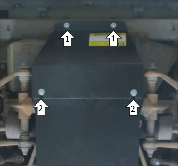 Защита стальная Мотодор для картера двигателя на Lada Niva Travel и Chevrolet Niva фото 4