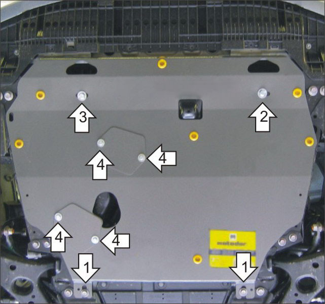 Защита стальная Мотодор для КПП, картера двигателя на Toyota Corolla и Auris фото 3
