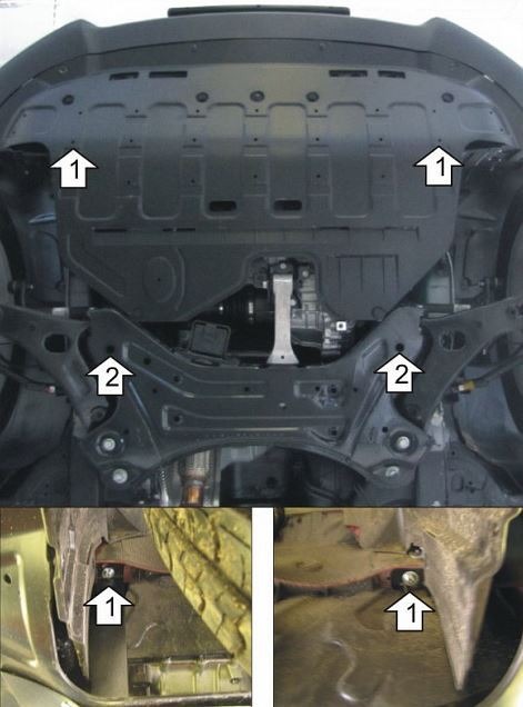 Защита АвтоСтандарт для картера двигателя, КПП для Hyundai ix35  фото 2